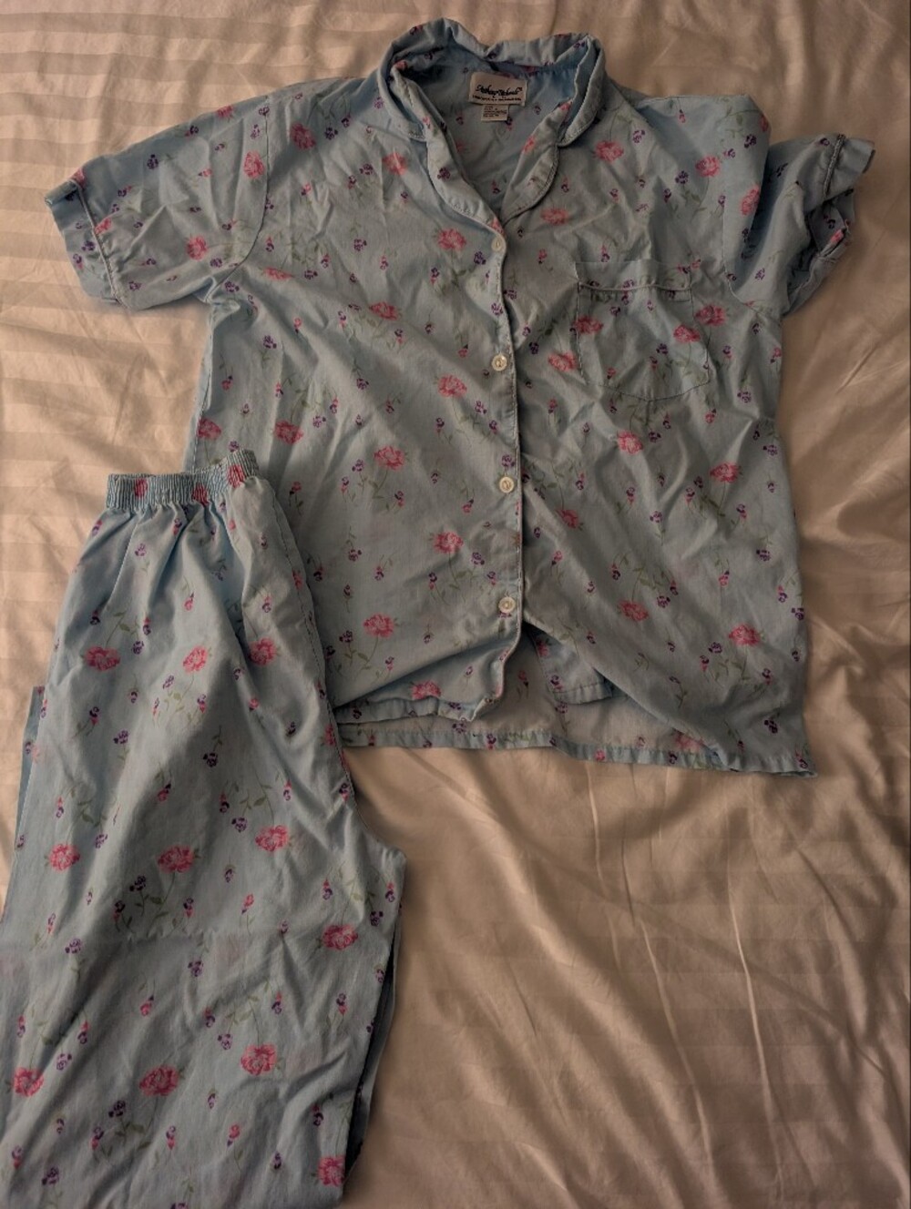 Anthony Richards Vintage Teal Floral Pajama Set